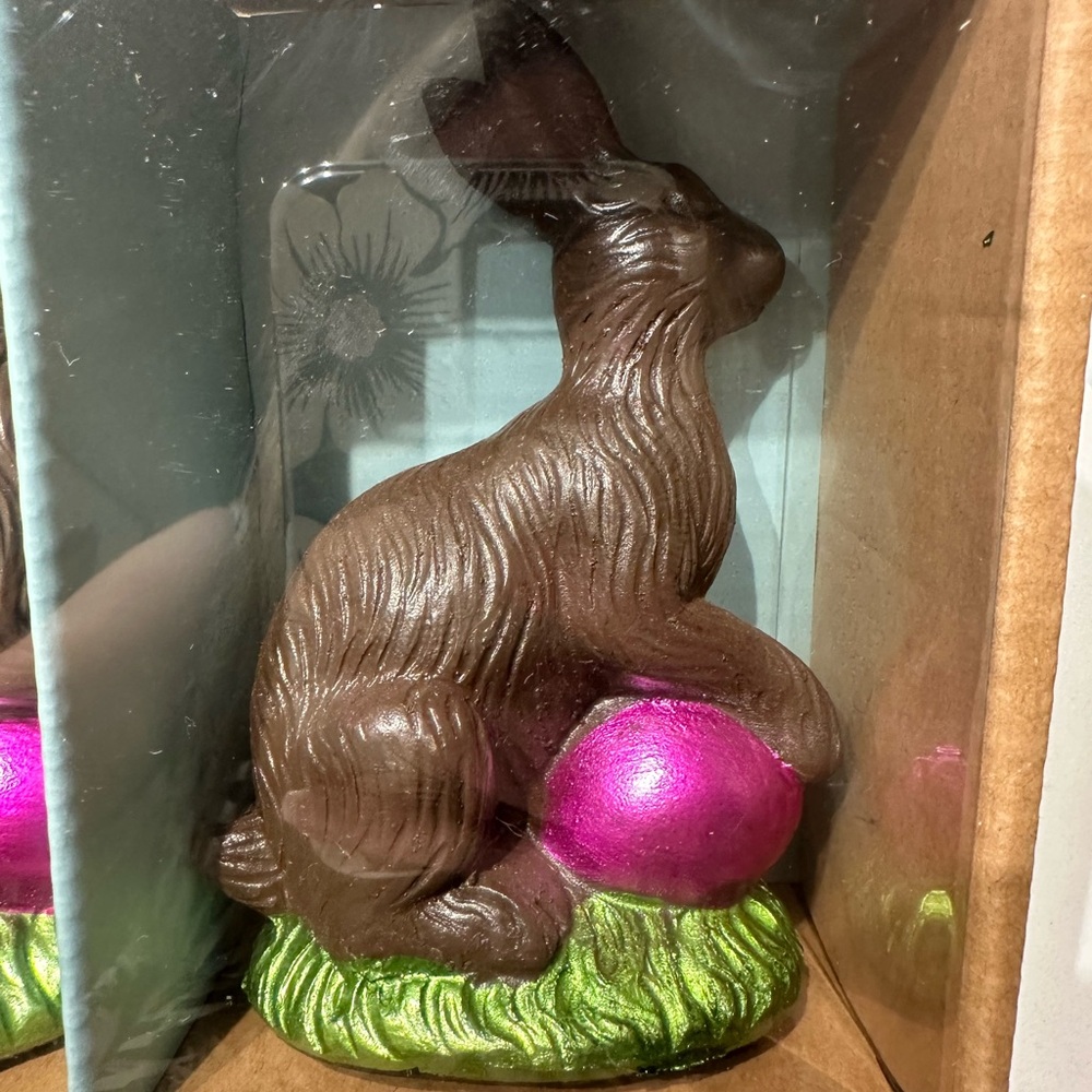 Easter chocolate bunny decor 2pk
